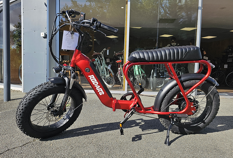 Vélo électrique bi place rouge